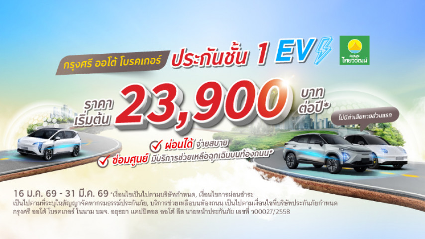 ประกันชั้น 1 EV โดยบริษัท ประกันภัยไทยวิวัฒน์ จำกัด (มหาชน)